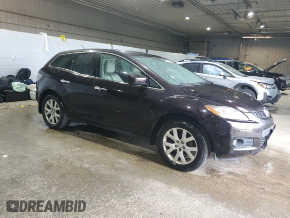 2007 Mazda CX-7 Sport with VIN JM3ER29LX70108101, listed as a Copart auction lot 76023534 with 114,076 mi miles and Salvage Title. Bid and sale history available at carsss.com. Image 4.