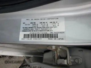 2004 Mazda 3 s with VIN JM1BK323941161636, listed as a Copart auction lot 45231355 with 111,170 mi miles and Clean Title. Bid and sale history available at DreamBid. Image 12.