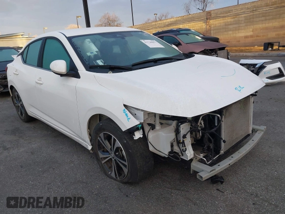 2021 Nissan Sentra SV with VIN 3N1AB8CV8MY324543, listed as a IAAI auction lot 41720057 with 39,381 mi miles and . Bid and sale history available at DreamBid. Image 1.