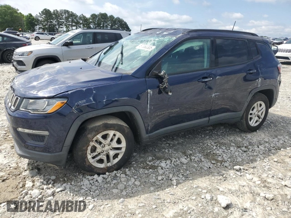 2018 Jeep Compass Sport с VIN 3C4NJCAB9JT233089, выставлен на аукционе Copart как лот 57080305 с пробегом 70 879 миль миль и Списание • Salvage title. История ставок и продаж доступна на DreamBid. Изображение 1.