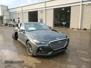2019 Genesis G70 Dynamic with VIN KMTG34LE2KU019750, listed as a Copart auction lot 43602185 with 23,027 mi miles and Salvage Title. Bid and sale history available at DreamBid. Image 11.
