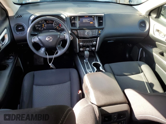 2019 Nissan Pathfinder S with VIN 5N1DR2MM5KC593108, listed as a Copart auction lot 53048995 with 104,517 mi miles and Salvage title. Bid and sale history available at DreamBid. Image 8.