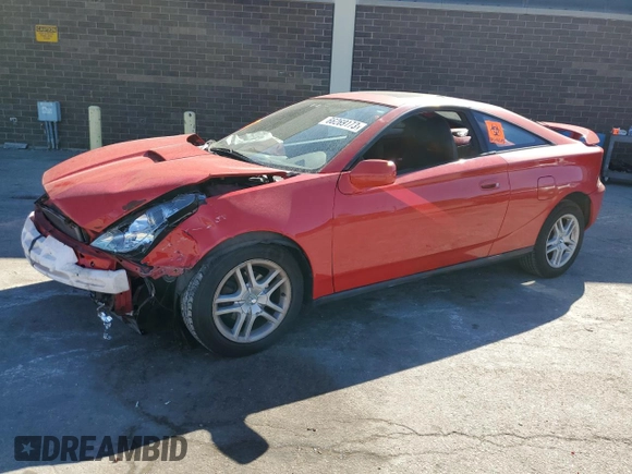 2000 Toyota Celica GT with VIN JTDDR32T8Y0002624, listed as a Copart auction lot 66269173 with 145,950 mi miles and Salvage Title. Bid and sale history available at carsss.com. Image 1.