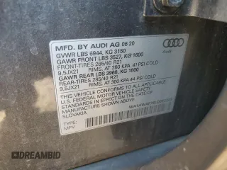 2020 Audi SQ7 z VIN WA1AWAF76LD012223, wystawiony jako Copart lot #64345884 z przebiegiem 76 961 mil mil oraz Szkoda całkowita • Salvage title. Historia ofert i sprzedaży dostępna na DreamBid. Obrazek 13.
