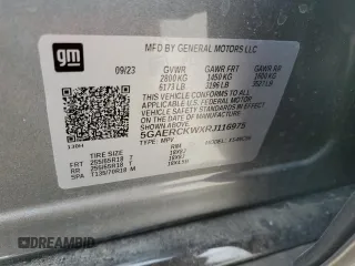 2024 Buick Enclave Premium with VIN 5GAERCKWXRJ116975, listed as a Copart auction lot 53539015 with 36,292 mi miles and Clean Title. Bid and sale history available at carsss.com. Image 14.