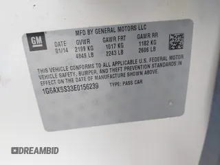 2014 Cadillac CTS Luxury AWD with VIN 1G6AX5S33E0156239, listed as a IAAI auction lot 41452922 with Not Provided miles and . Bid and sale history available at DreamBid. Image 9.