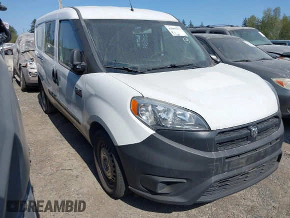 2018 Ram ProMaster City Cargo Tradesman with VIN ZFBERFAB6J6J55135, listed as a IAAI auction lot 42085413 with 124,408 mi miles. Bid and sale history available at carsss.com. Image 1.