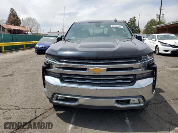 2019 Chevrolet Silverado 1500 LTZ with VIN 3GCUYGED7KG190585, listed as a Copart auction lot 54433485 with 49,041 mi miles and Salvage Title. Bid and sale history available at DreamBid. Image 5.