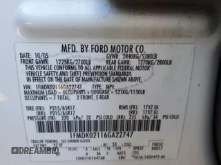2006 Ford Freestyle SEL with VIN 1FMDK02116GA22747, listed as a Copart auction lot 41853695 with 0 mi miles and Clean Title. Bid and sale history available at carsss.com. Image 14.