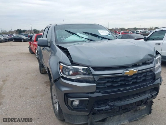 2022 Chevrolet Colorado 2WD LT with VIN 1GCGSCEA7N1293649, listed as a IAAI auction lot 41257494 with 110,905 mi miles. Bid and sale history available at carsss.com. Image 1.