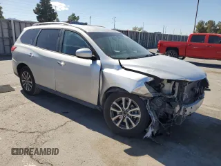2015 Nissan Pathfinder Platinum with VIN 5N1AR2MMXFC678664, listed as a Copart auction lot 55984535 with 121,831 mi miles and Salvage title. Bid and sale history available at DreamBid. Image 4.