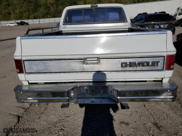 1986 Chevrolet Pickup with VIN 1GCDC14H7GF411823, listed as a Copart auction lot 76074374 with 27,343 mi miles and Salvage Title. Bid and sale history available at carsss.com. Image 6.