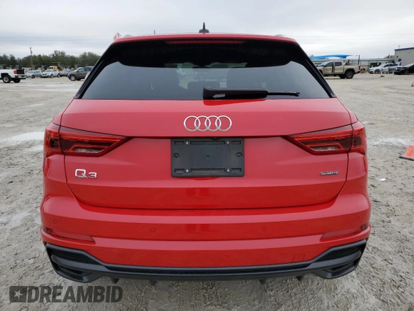 2022 Audi Q3 S line Premium Plus with VIN WA1EECF32N1147622, listed as a Copart auction lot 42111635 with 19,997 mi miles and Salvage Title. Bid and sale history available at carsss.com. Image 6.