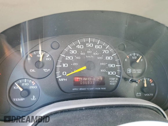 1996 Chevrolet Astro Cargo YF7 with VIN 1GBDM19W5TB103446, listed as a Copart auction lot 50072735 with 96,833 mi miles and Salvage Title. Bid and sale history available at DreamBid. Image 9.