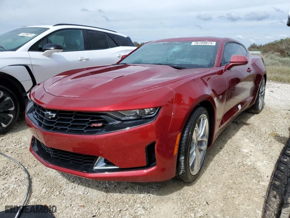 2024 Chevrolet Camaro 2LT with VIN 1G1FD1RS9R0119339, listed as a Copart auction lot 76199874 with 363 mi miles and Salvage Title. Bid and sale history available at carsss.com. Image 1.