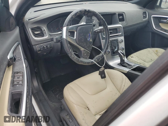 2017 Volvo V60 Premier with VIN YV140MEK1H1347758, listed as a Copart auction lot 74616154 with 0 mi miles and Salvage Title. Bid and sale history available at carsss.com. Image 8.