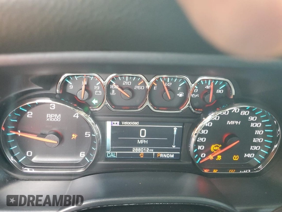 2016 Chevrolet Silverado 1500 LT with VIN 1GCVKREH8GZ174925, listed as a Copart auction lot 52676905 with 288,012 mi miles and Salvage Title. Bid and sale history available at DreamBid. Image 9.