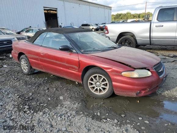 2000 Chrysler Sebring JXi with VIN 3C3EL55H3YT211480, listed as a Copart auction lot 70532014 with 143,610 mi miles and Salvage Title. Bid and sale history available at carsss.com. Image 4.