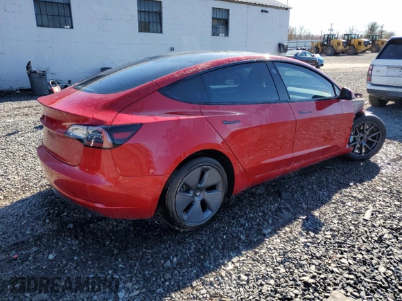 2022 Tesla Model 3 with VIN 5YJ3E1EA5NF184785, listed as a Copart auction lot 49466575 with 85,273 mi miles and Salvage Title. Bid and sale history available at DreamBid. Image 3.