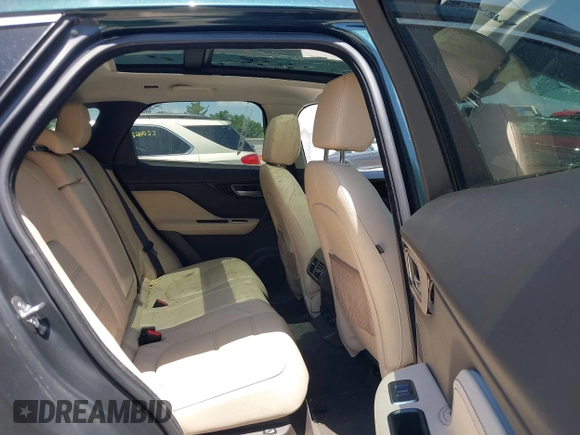 2017 Jaguar F-Pace 35t Prestige with VIN SADCK2BV1HA490874, listed as a IAAI auction lot 42551753 with 52,270 mi miles and . Bid and sale history available at DreamBid. Image 8.