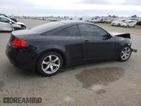 2006 Infiniti G35 with VIN JNKCV54E36M710821, listed as a Copart auction lot 46553605 with 146,163 mi miles and Salvage Title. Bid and sale history available at carsss.com. Image 3.
