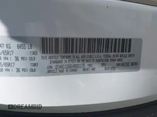 2017 Chrysler Pacifica Touring z VIN 2C4RC1DG6HR831175, wystawiony jako IAAI lot #42329800 z przebiegiem 320 507 mil mil oraz . Historia ofert i sprzedaży dostępna na DreamBid. Obrazek 9.