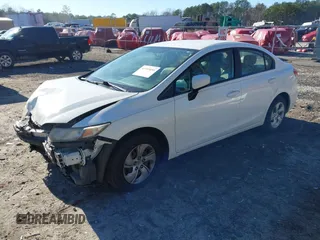 2015 Honda Civic LX with VIN 19XFB2F58FE113794, listed as a IAAI auction lot 41749054 with 163,452 mi miles. Bid and sale history available at carsss.com. Image 2.