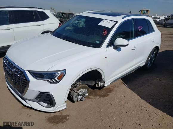 2023 Audi Q3 S line Premium with VIN WA1DECF38P1122125, listed as a IAAI auction lot 41627017 with 28,747 mi miles. Bid and sale history available at carsss.com. Image 17.