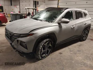 2023 Hyundai Tucson Limited with VIN KM8JECAE0PU213725, listed as a IAAI auction lot 41416606 with 16,674 mi miles and . Bid and sale history available at DreamBid. Image 2.