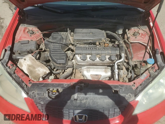 2005 Honda Civic Cpe VP SSRS with VIN 1HGEM223X5L011561, listed as a Copart auction lot 71584684 with 253,296 mi miles and Salvage Title. Bid and sale history available at carsss.com. Image 11.