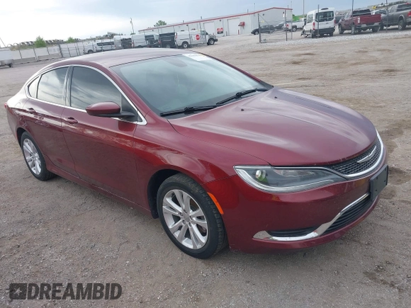 2015 Chrysler 200 Limited z VIN 1C3CCCAB8FN575131, wystawiony jako IAAI lot #42109879 z przebiegiem 104 384 mil mil oraz . Historia ofert i sprzedaży dostępna na DreamBid. Obrazek 1.