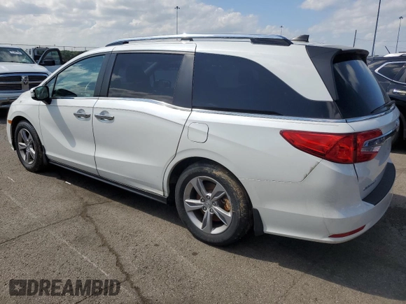 2020 Honda Odyssey EX-L z VIN 5FNRL6H79LB040523, wystawiony jako Copart lot #57383005 z przebiegiem 105 754 mil mil oraz Szkoda całkowita • Salvage title. Historia ofert i sprzedaży dostępna na DreamBid. Obrazek 2.
