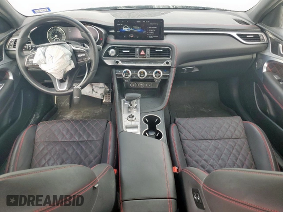 2023 Genesis G70 3.3T with VIN KMTG54TE6PU114300, listed as a Copart auction lot 62484525 with 18,850 mi miles and Salvage title. Bid and sale history available at DreamBid. Image 8.
