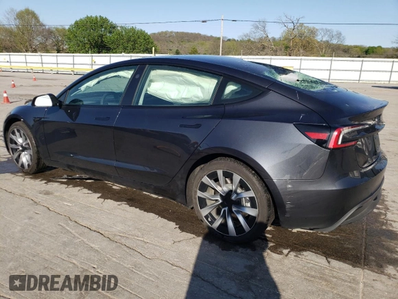 2024 Tesla Model 3 Long Range with VIN 5YJ3E1EB5RF788173, listed as a Copart auction lot 52053955 with 11,863 mi miles and Salvage Title. Bid and sale history available at DreamBid. Image 2.