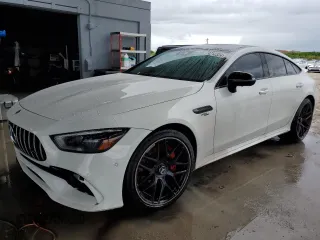 2022 Mercedes-Benz AMG GT with VIN W1K7X5KB6NA046557, listed as a Copart auction lot 74212824 with 28,327 mi miles and Non Repairable. Bid and sale history available at carsss.com. Image 1.