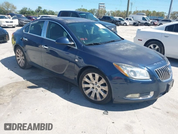 2011 Buick Regal CXL Turbo TO7 with VIN W04G15GVXB1088086, listed as a IAAI auction lot 41746479 with 172,646 mi miles. Bid and sale history available at carsss.com. Image 1.