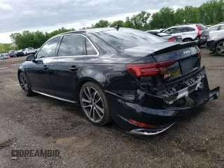 2018 Audi S4 Prestige with VIN WAUC4AF47JA081945, listed as a Copart auction lot 56495464 with 56,718 mi miles and Salvage Title. Bid and sale history available at carsss.com. Image 2.