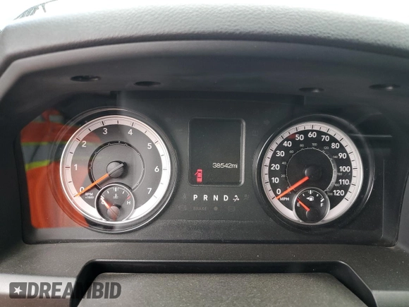 2023 Ram 1500 Warlock z VIN 1C6RR7GG5PS520287, wystawiony jako Copart lot #54423575 z przebiegiem 38 542 mil mil oraz Szkoda całkowita • Salvage title. Historia ofert i sprzedaży dostępna na DreamBid. Obrazek 9.