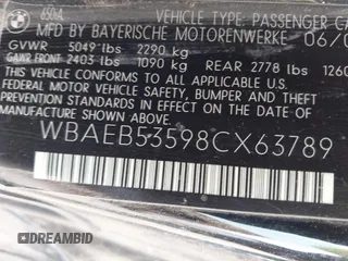 2008 BMW 6 Series 650i z VIN WBAEB53598CX63789, wystawiony jako IAAI lot #42397535 z przebiegiem 104 992 mil mil oraz . Historia ofert i sprzedaży dostępna na DreamBid. Obrazek 9.