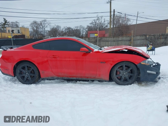 2019 Ford Mustang GT with VIN 1FA6P8CF7K5202124, listed as a IAAI auction lot 41626174 with 48,729 mi miles. Bid and sale history available at carsss.com. Image 12.