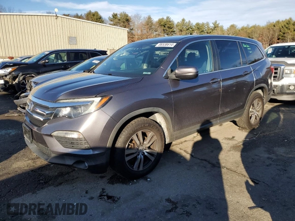 2016 Honda Pilot EX-L with VIN 5FNYF6H72GB112462, listed as a Copart auction lot 86538614 with 92,626 mi miles and Salvage Title. Bid and sale history available at carsss.com. Image 1.
