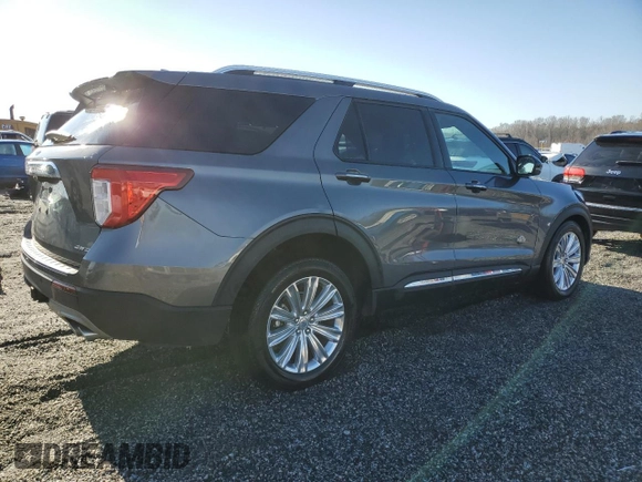 2022 Ford Explorer King Ranch z VIN 1FM5K8LC1NGC30483, wystawiony jako Copart lot #48477725 z przebiegiem 21 339 mil mil oraz Szkoda całkowita • Salvage title. Historia ofert i sprzedaży dostępna na DreamBid. Obrazek 3.