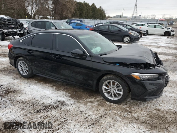 2024 Honda Civic Sedan EX with VIN 2HGFE2F32RH117663, listed as a Copart auction lot 86250814 with 12,043 mi miles and Salvage Title. Bid and sale history available at carsss.com. Image 4.