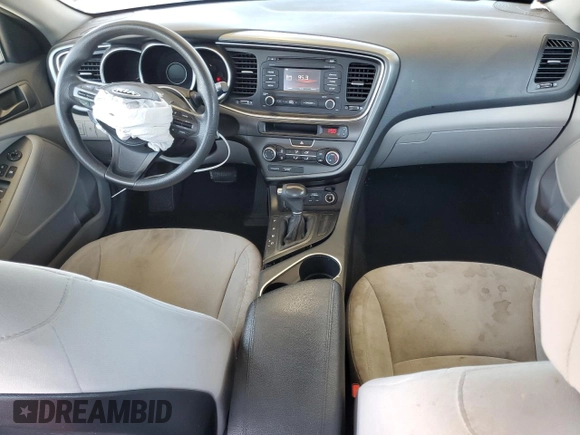2015 Kia Optima LX with VIN KNAGM4A71F5546854, listed as a Copart auction lot 53023045 with 86,255 mi miles and Salvage Title. Bid and sale history available at carsss.com. Image 8.
