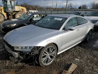 2018 Audi A7 Premium Plus with VIN WAUW3AFC2JN088897, listed as a Copart auction lot 45049535 with 57,175 mi miles and Salvage Title. Bid and sale history available at carsss.com. Image 1.