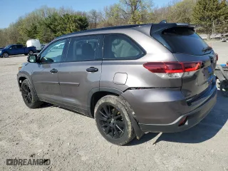 2019 Toyota Highlander SE with VIN 5TDJZRFH3KS964295, listed as a Copart auction lot 51989065 with 97,222 mi miles and Salvage Title. Bid and sale history available at carsss.com. Image 2.