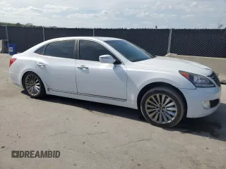 2014 Hyundai Equus Signature with VIN KMHGH4JH2EU090816, listed as a Copart auction lot 54565535 with 168,285 mi miles and Salvage Title. Bid and sale history available at DreamBid. Image 4.