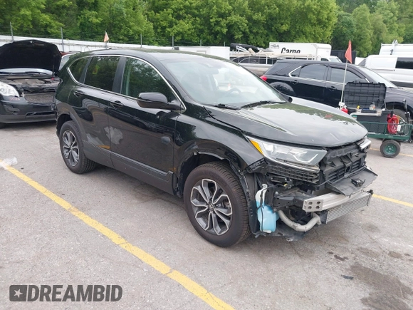 2021 Honda CR-V EX with VIN 5J6RW2H50ML004467, listed as a IAAI auction lot 42481856 with 45,560 mi miles and . Bid and sale history available at DreamBid. Image 1.
