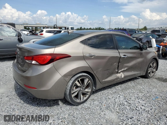 2014 Hyundai Elantra SE with VIN 5NPDH4AE3EH474370, listed as a Copart auction lot 62988025 with 87,653 mi miles and Salvage title. Bid and sale history available at DreamBid. Image 3.