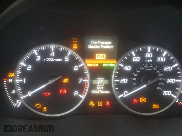 2016 Acura RDX with VIN 5J8TB3H32GL014872, listed as a Copart auction lot 85566944 with 90,470 mi miles and Salvage Title. Bid and sale history available at carsss.com. Image 9.